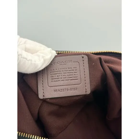 Coach Pennie Convertible Shoulder Bag in Black Refined Pebbled Leather - Picture 6 of 8